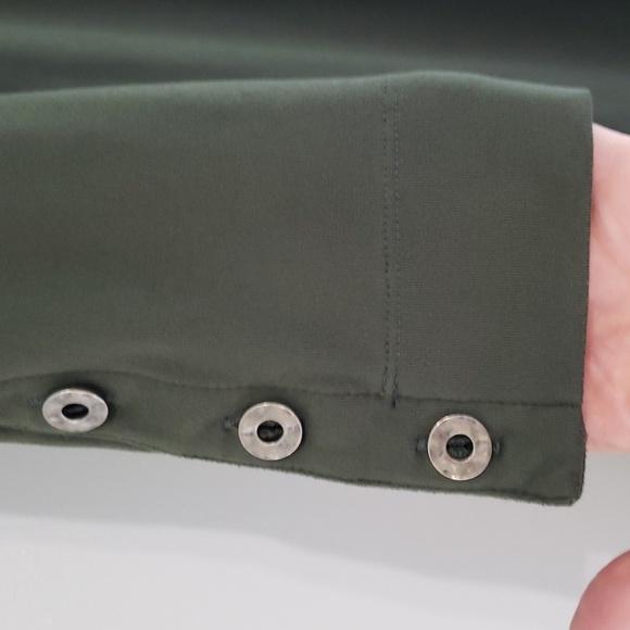 Title Nine Long Sleeve Mock Neck Dress  Green Medium Stretch Travel Athleisure - Picture 4 of 14